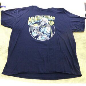 Star Wars Mandalorian Navy Graphic T-Shirt 2XL "Thats Not A Toy!" Grogu & Mando
